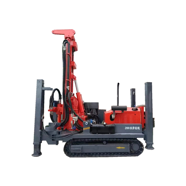 Good Quality Yuchai Diesel Engine Drilling rig Made In China 220 m Steel Crawler Water Well Drilling Rig 