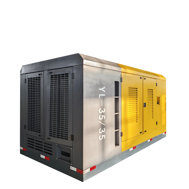 Factory Directly 35 M3/min 35 Bar 410 Kw Portable Mining Engine Diesel Screw Air Compressor