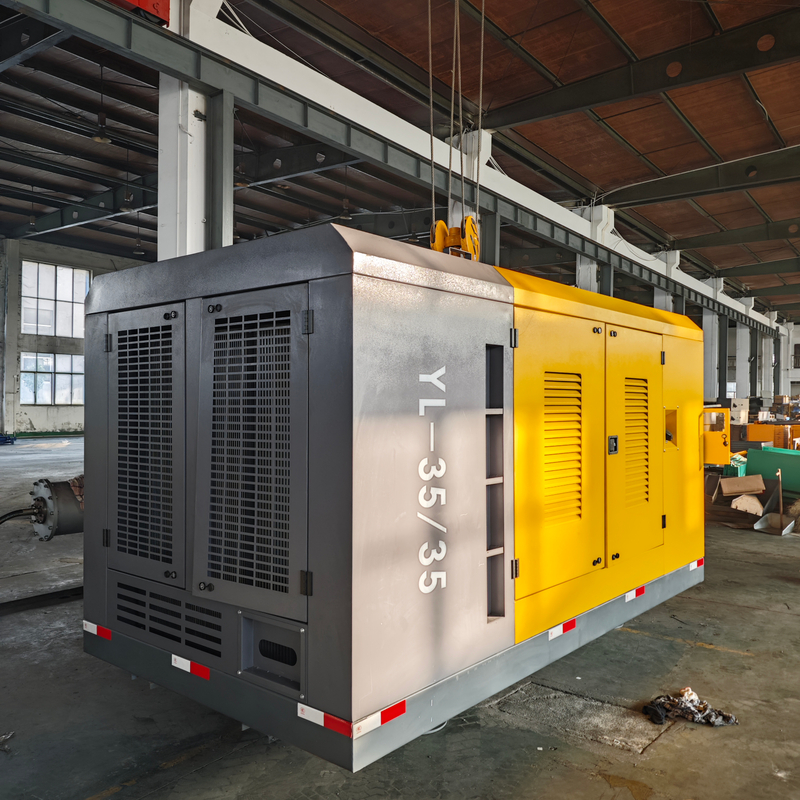 35bar 1300cfm 35m3/min mining air compressor Cummins 35 bar 1300 cfm diesel engine screw compressor for water well drill rig