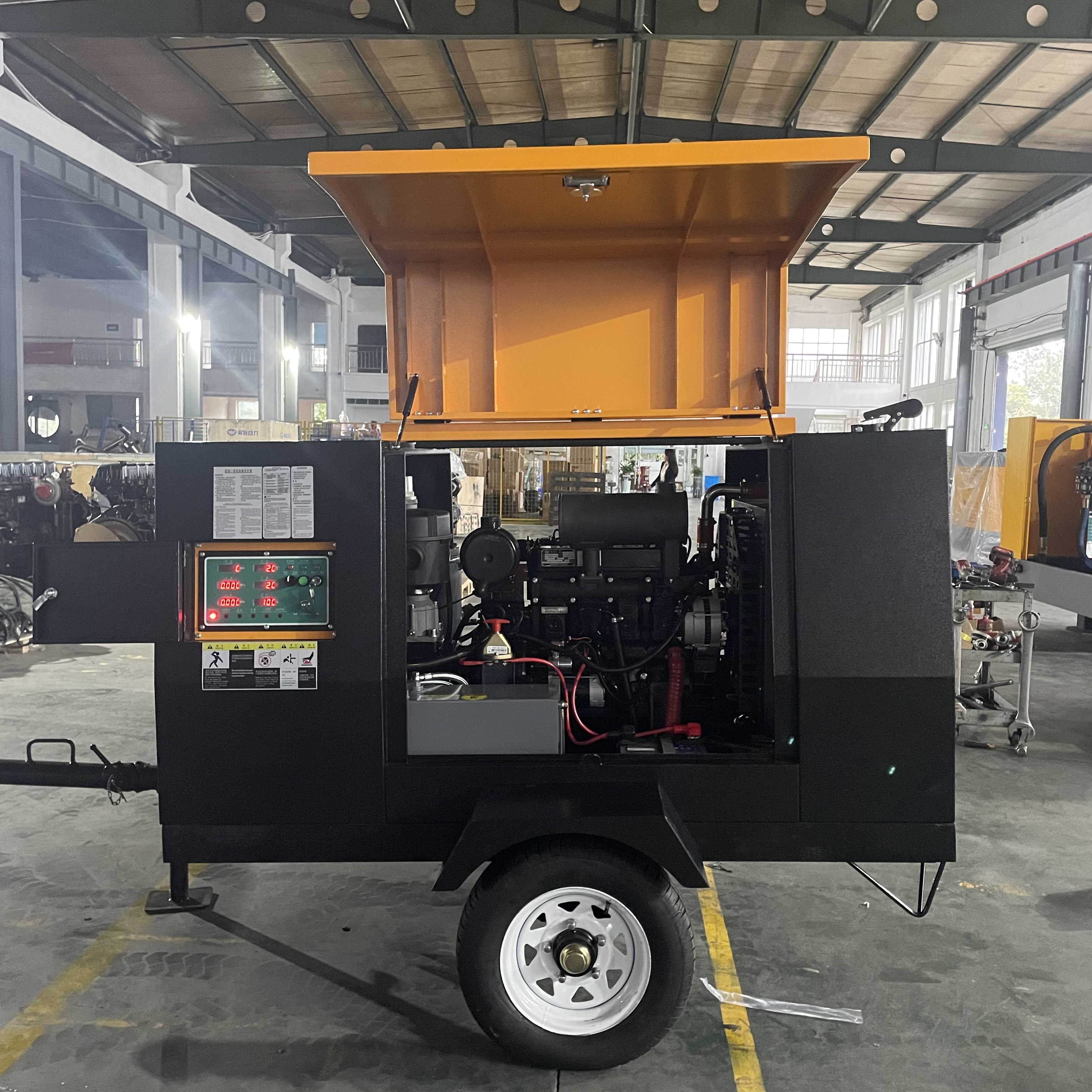 Screw Diesel Air Compressor 185 Cfm Air Compressor Diesel Portable Mining Air Compressor Diesel Engine 185Cfm Jack Hammer