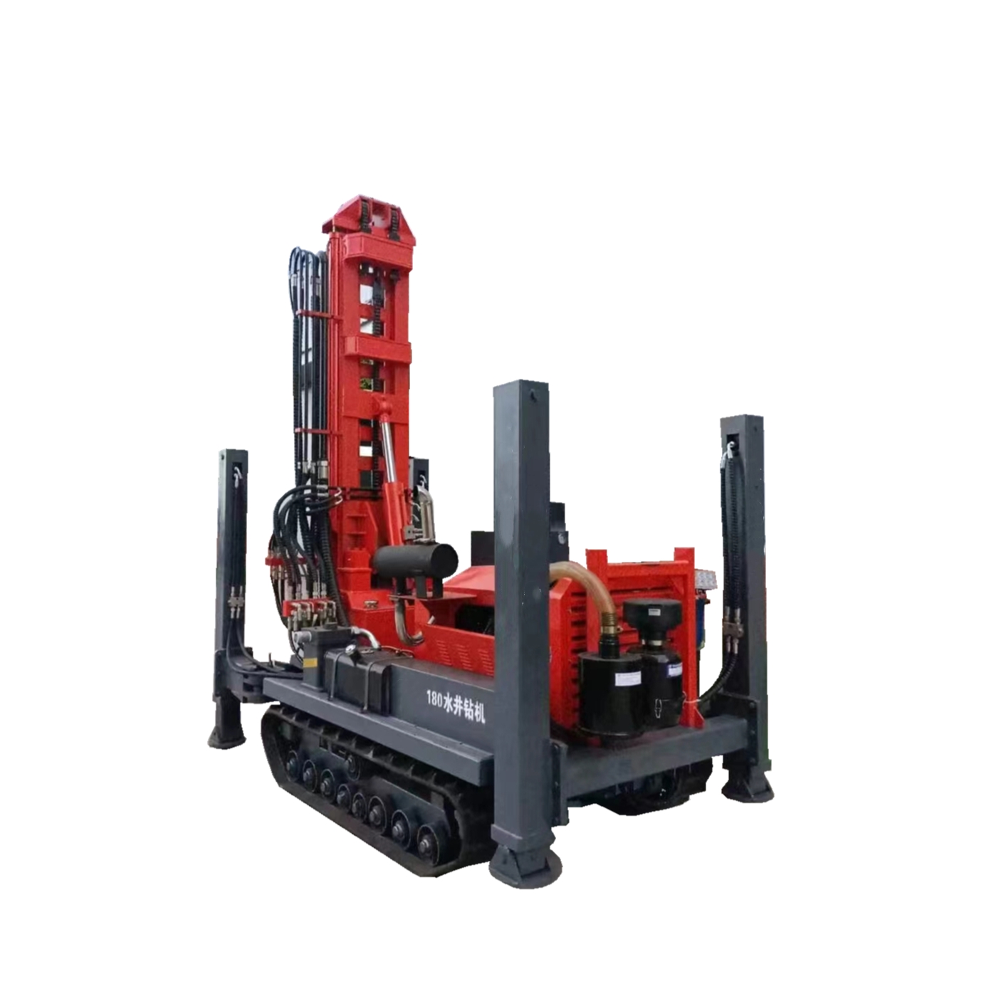 China 300m crawler mounted diesel engine driven borehole DTH pneumatic water drilling rig machine well drilling rig